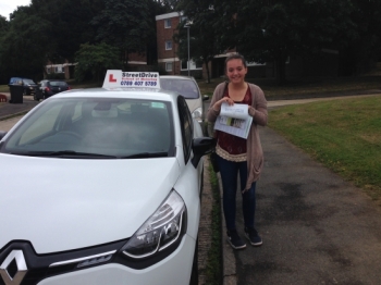 Passed on her 18th Birthday, congratulations to Cjay Adams who passed her driving test today at Poole DTC, just TWO driving faults, very well done, we are all delighted for you.



Congratulations from your instructor 